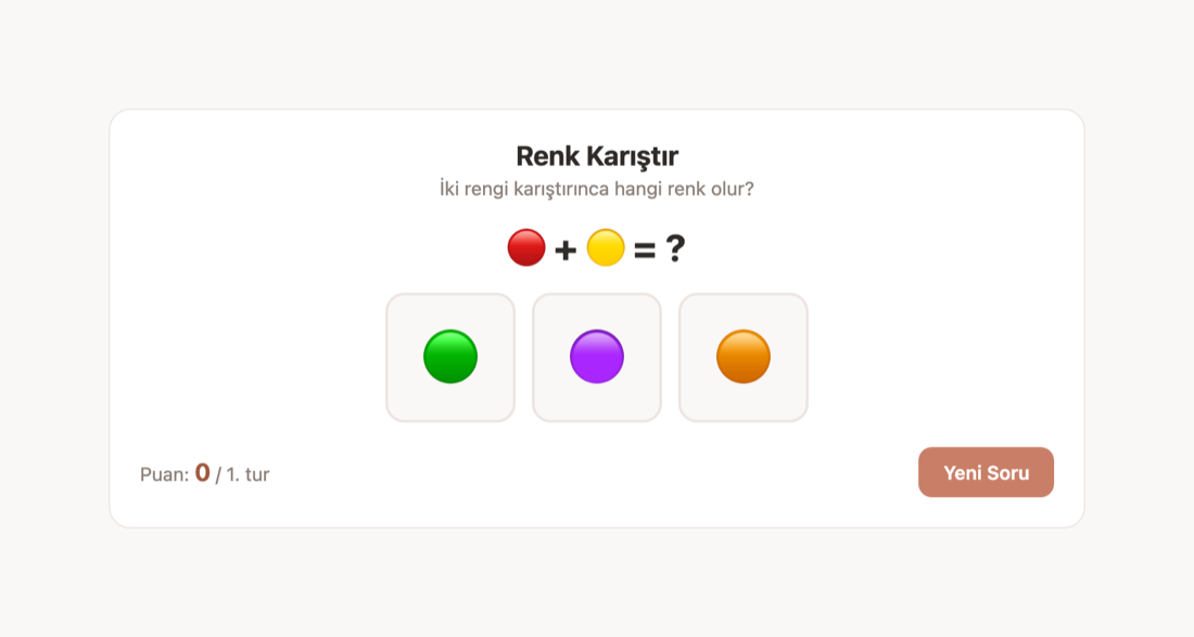 Sanat ve renk oyunu