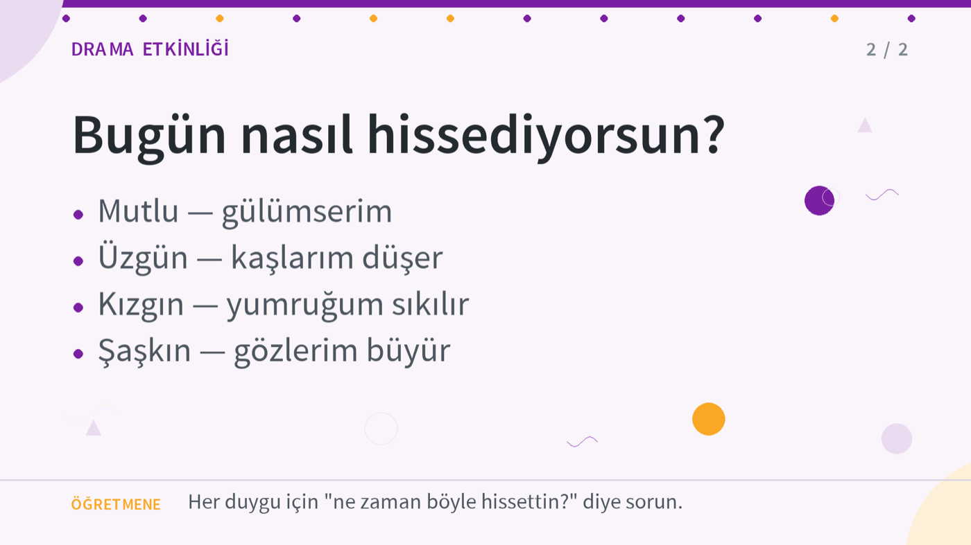 Yapay zekâ ile üretilmiş slayt: Bugün nasıl hissediyorsun?